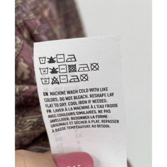 American Eagle Floral Mixed Print Boho Peasant Flowy Blouse Sz S Hippie, Relaxed - Picture 9 of 12